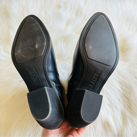 New Frye Sandra Black Leather Boots 7.5 - Picture 6 of 9